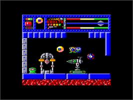 In game image of Equinox on the Amstrad CPC.