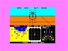 In game image of F-15 Strike Eagle on the Amstrad CPC.