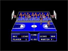 In game image of Fernando Martin Basket Master on the Amstrad CPC.