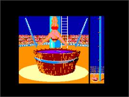 In game image of Fiendish Freddy's Big Top O' Fun on the Amstrad CPC.