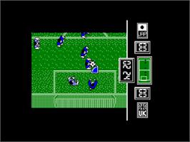 In game image of Fighting Soccer on the Amstrad CPC.