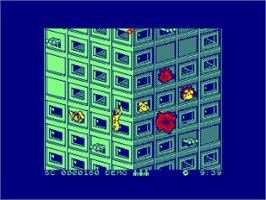 In game image of Fire Trap on the Amstrad CPC.