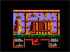 In game image of Flimbo's Quest on the Amstrad CPC.