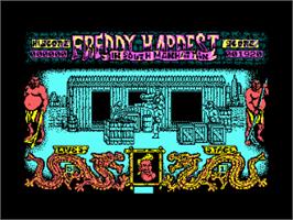 In game image of Freddy Hardest in South Manhattan on the Amstrad CPC.
