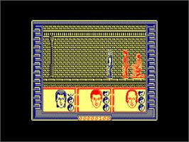 In game image of Fugitif: Les Aventures de Jack Bludfield - Part 1 on the Amstrad CPC.