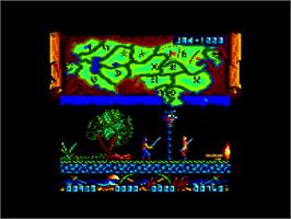 In game image of Genghis Khan on the Amstrad CPC.