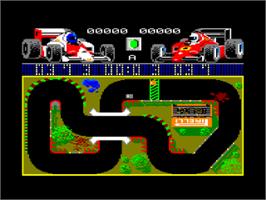 In game image of Grand Prix Simulator on the Amstrad CPC.