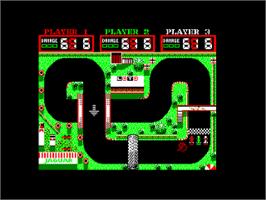 In game image of Grand Prix Simulator 2 on the Amstrad CPC.