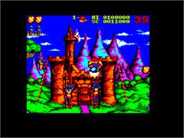 In game image of Hammer Boy on the Amstrad CPC.