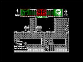 In game image of Hammerfist on the Amstrad CPC.