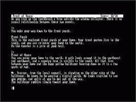 In game image of Hitch Hiker's Guide to the Galaxy on the Amstrad CPC.
