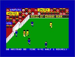 In game image of Indoor Soccer on the Amstrad CPC.