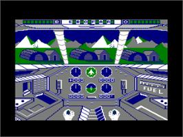 In game image of Infiltrator on the Amstrad CPC.