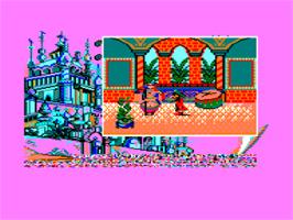 In game image of Iznogoud on the Amstrad CPC.