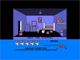 In game image of Jack the Nipper on the Amstrad CPC.