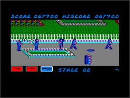 In game image of Jail Break on the Amstrad CPC.