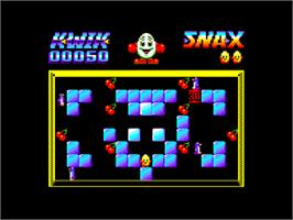In game image of Kwik Snax on the Amstrad CPC.