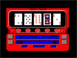 In game image of Las Vegas Video Poker on the Amstrad CPC.