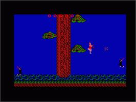 In game image of Legend of Kage, The on the Amstrad CPC.