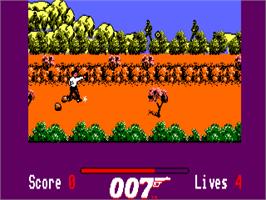 In game image of Living Daylights on the Amstrad CPC.