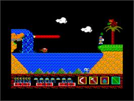 In game image of Livingstone, I Presume on the Amstrad CPC.
