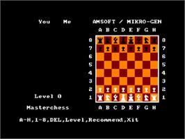 In game image of Master Chess on the Amstrad CPC.