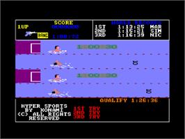 In game image of Mega Sports on the Amstrad CPC.