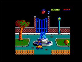 In game image of Mike Gunner on the Amstrad CPC.