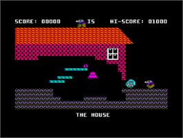 In game image of Monty on the Run on the Amstrad CPC.