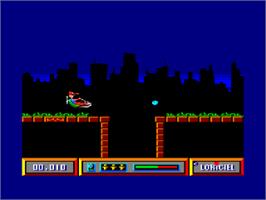 In game image of Mortville Manor on the Amstrad CPC.