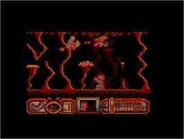 In game image of Mutan Zone on the Amstrad CPC.