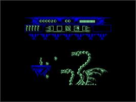 In game image of Myth: History in the Making on the Amstrad CPC.