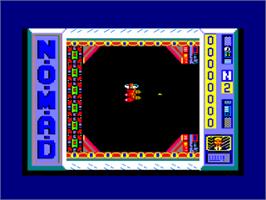 In game image of NOMAD on the Amstrad CPC.