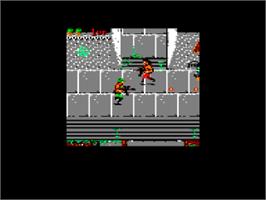 In game image of New York Warriors on the Amstrad CPC.