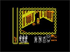In game image of Night Shade on the Amstrad CPC.
