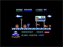 In game image of Ninja on the Amstrad CPC.