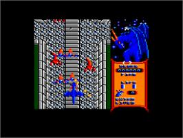 In game image of Ninja Spirit on the Amstrad CPC.
