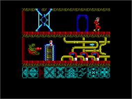 In game image of Obliterator on the Amstrad CPC.
