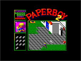 In game image of Paperboy 2 on the Amstrad CPC.