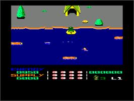 In game image of Park Patrol on the Amstrad CPC.