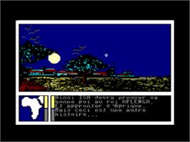 In game image of Passengers on the Wind on the Amstrad CPC.