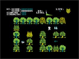 In game image of Pathways on the Amstrad CPC.