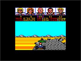 In game image of Power Drift on the Amstrad CPC.
