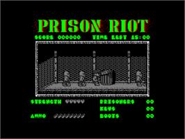 In game image of Prison Riot on the Amstrad CPC.