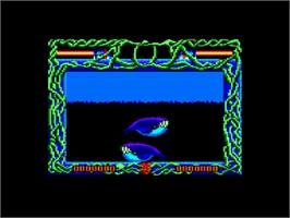 In game image of Rescue from Atlantis on the Amstrad CPC.