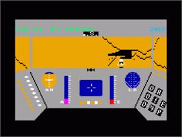 In game image of Rescue on Fractalus on the Amstrad CPC.