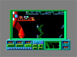 In game image of Robbbot on the Amstrad CPC.