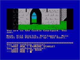 In game image of Robin of Sherwood: The Touchstones of Rhiannon on the Amstrad CPC.