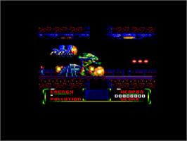 In game image of Robozone on the Amstrad CPC.