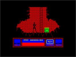 In game image of Saboteur II: Avenging Angel on the Amstrad CPC.